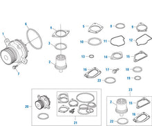 Load image into Gallery viewer, PAI Blue - Mack &amp; Volvo Applications
Water Pump and Thermostat  - D12 Series | woodlineparts.com