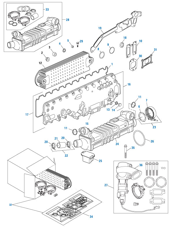 PAI Blue - Mack & Volvo Applications
Oil Cooler and EGR Cooler  - MP Series | woodlineparts.com