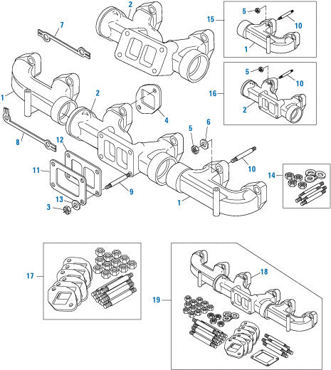PAI Industries - Volvo / Renault Engine Components Exhaust Manifold - Renault / E-Tech | woodlineparts.com