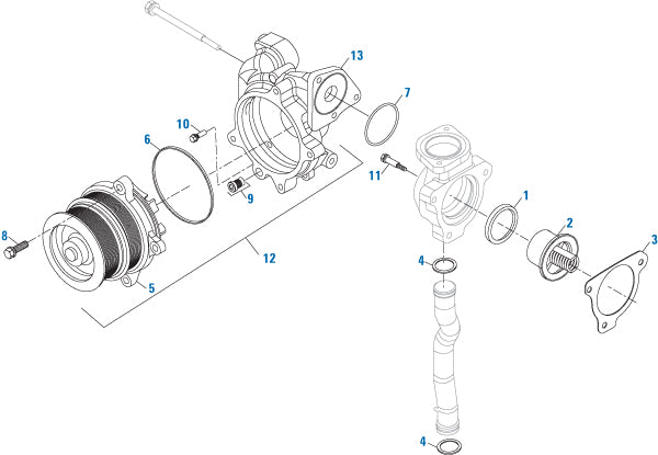 PAI Industries - Cummins Engine
Water Pump and Thermostat - ISX12 Series | woodlineparts.com