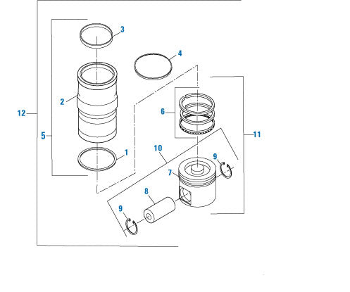PAI Industries - Cummins Engine
Liners, Pistons, Piston Kits, Ring Sets, and Rod Bearing - X15 Series | woodlineparts.com