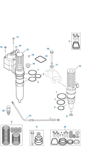 PACK OF 6 PAI 631337 DETROIT DIESEL 23511870 INJECTOR SEAL (GRAPHITE ...