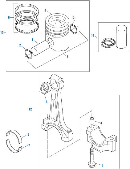 PAI 111439 CUMMINS 4025158 PISTON KIT WITH RIING SET (L10 / M11 / ISM)