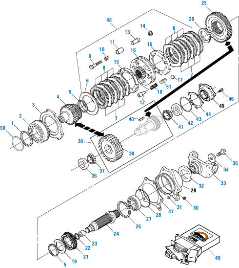 PAI Industries - Drive Train
Rear Case Components - Original Design Synchronizer - T2080, T2090 and T2100 | woodlineparts.com