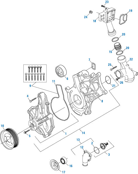 PAI Blue - Mack & Volvo Applications
Water Pump - MP Series | woodlineparts.com