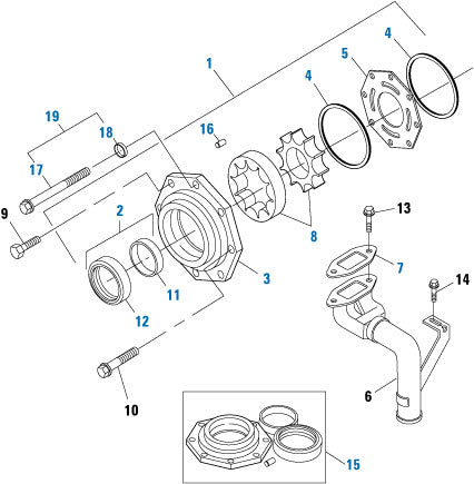 PAI Industries - International Engine
Oil Pump  - DT-466E / DT-570 (2004 & Up) | woodlineparts.com