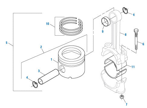 PAI Industries - Caterpillar Engine
One Piece Piston, Rod Bearings, and Ring Set - 3408 Series | woodlineparts.com
