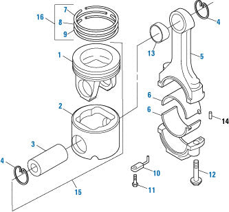 PAI Industries - Caterpillar Engine
C15 , C16 - Two Piece Piston - 3406E / C15 / C16 / C18 Series | woodlineparts.com