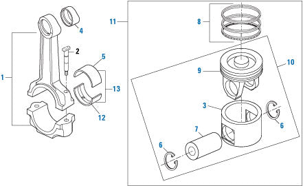 PAI Industries - Cummins Engine
Two Piece Piston - 6C/ 8.3/ISC / ISL / ISL9 Series | woodlineparts.com