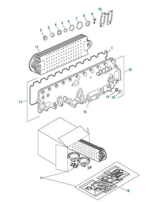 PAI Blue - Mack & Volvo Applications
Oil Cooler - MP Series | woodlineparts.com