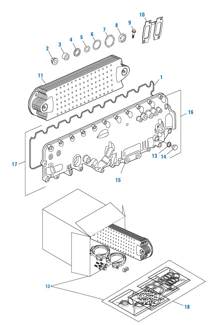 PAI Industries - Volvo / Renault Engine Components
Oil Cooler - Volvo D11 / D13 | woodlineparts.com
