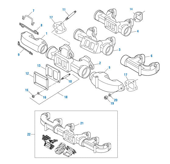 PAI Blue - Mack & Volvo Applications
Exhaust Manifold - Engine - E6 Series | woodlineparts.com