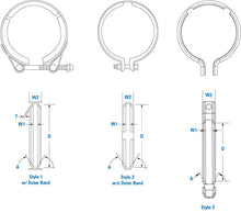 Load image into Gallery viewer, PACK OF 2 PAI 803628 MACK / VOLVO 260GB215 V-BAND CLAMP (HI-TORQUE)