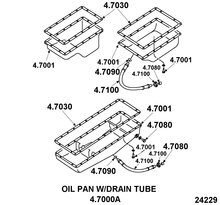 Load image into Gallery viewer, Detroit Diesel 2 Cycle - Series 71MPC - 04 Lubricating System - 04.7A Oil Pan - 04.7A030 Gasket, Oil Pan to Block | woodlineparts.com