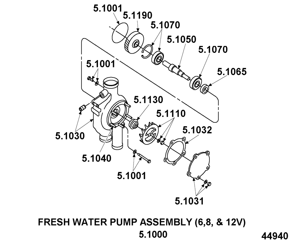 Interstate-McBee® Detroit Diesel® 5103544 Fresh Water Pump Seal Ring (V71 / V92)
