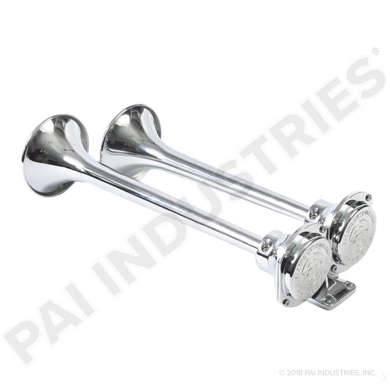 PAI 451630 NAVISTAR 244283R91 DUAL AIR HORN KIT (15-1/4" & 13-1/4" LONG) | woodlineparts.com