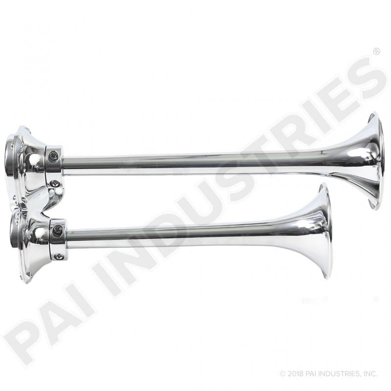 PAI 451630 NAVISTAR 244283R91 DUAL AIR HORN KIT (15-1/4" & 13-1/4" LONG) | woodlineparts.com