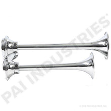 Load image into Gallery viewer, PAI 451630 NAVISTAR 244283R91 DUAL AIR HORN KIT (15-1/4" &amp; 13-1/4" LONG) | woodlineparts.com