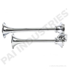 Load image into Gallery viewer, PAI 451630 NAVISTAR 244283R91 DUAL AIR HORN KIT (15-1/4" &amp; 13-1/4" LONG) | woodlineparts.com