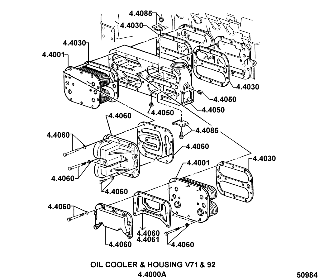 Detroit Diesel Oil Cooler & Housing V71 / V92 | woodlineparts.com