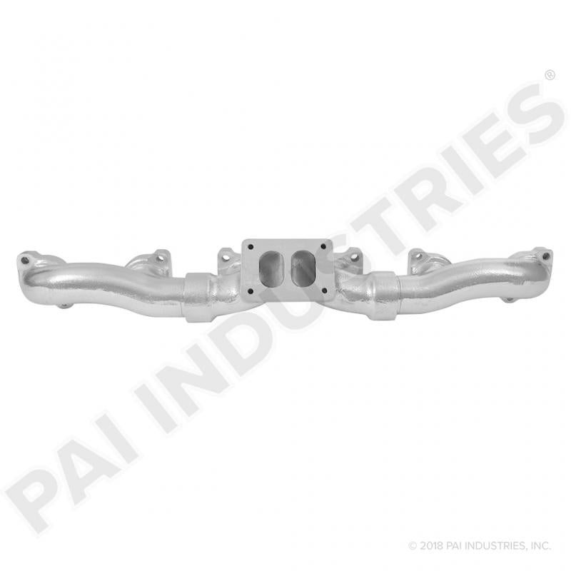 PAI 681107HP HIGH PERFORMANCE EXHAUST MANIFOLD KIT FOR DETROIT DIESEL SERIES 60 (MADE IN USA) (3 PC SEALED ASSEMBLY) (30 DEGREE DOWN ANGLE) (THERMASHIELD COATING) | woodlineparts.com