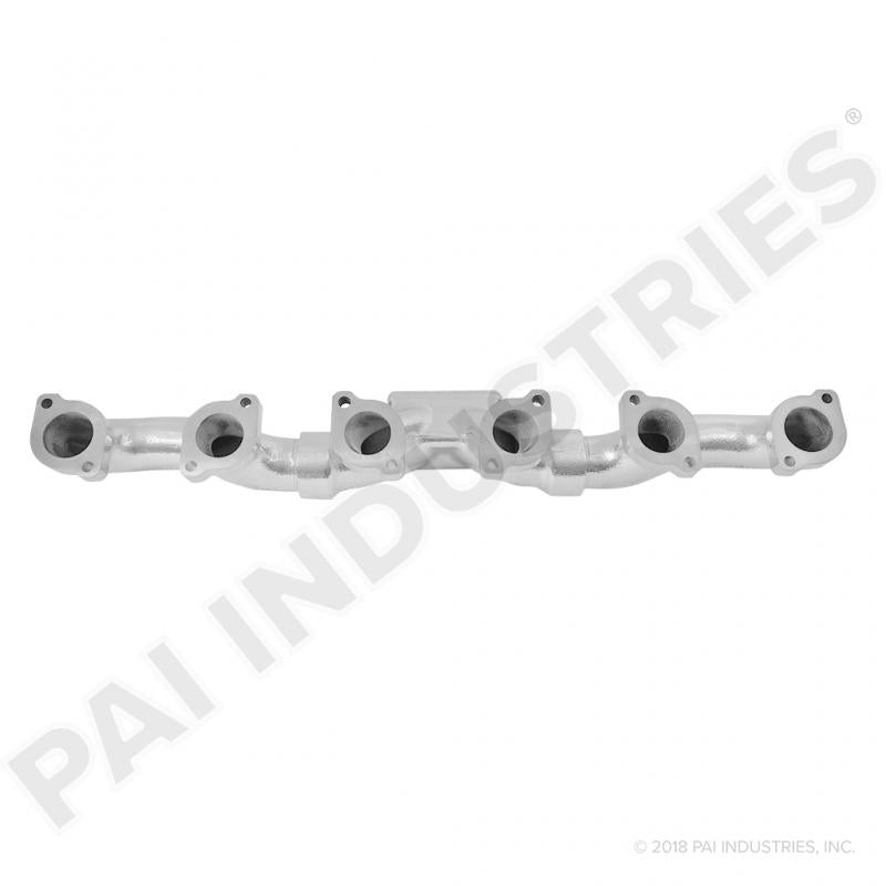PAI 681107HP HIGH PERFORMANCE EXHAUST MANIFOLD KIT FOR DETROIT DIESEL SERIES 60 (MADE IN USA) (3 PC SEALED ASSEMBLY) (30 DEGREE DOWN ANGLE) (THERMASHIELD COATING) | woodlineparts.com