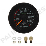 PAI 803461 MACK 7MT261M AIR GAUGE (MECHANICAL) (DUAL) (CHROME) (OEM)