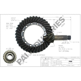 PAI ER79940 ROCKWELL A-35808-23 GEAR KIT (SQHD / SLHD) (6.17 RATIO)