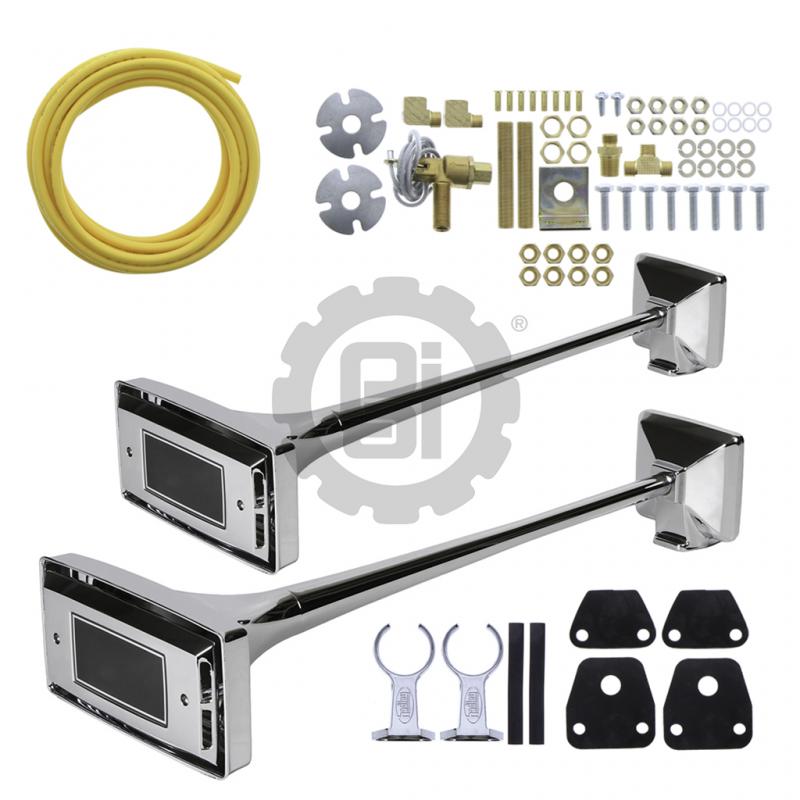 PAI FAH-5418 MACK / HADLEY 3994-H00981 DUAL RECTANGULAR AIR HORN KIT (USA) | woodlineparts.com