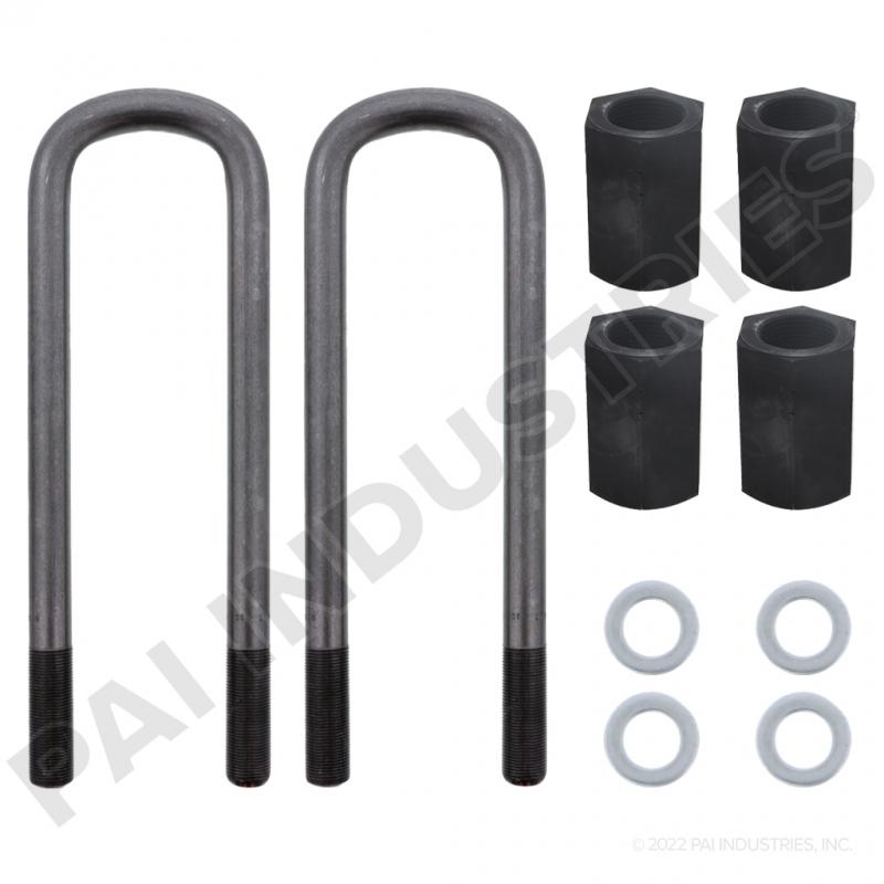 PACK OF 2 PAI FUB-4764 MACK 7QK3148P4 SEMI-ROUND U-BOLT KIT (4.00") (USA)