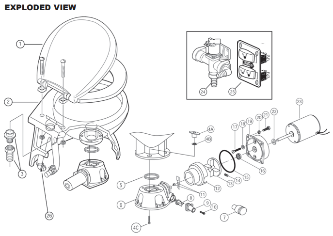 JABSCO® 37038-2012 TOILET SOLENOID / SYPHON (12V) (JA 37038-1012)