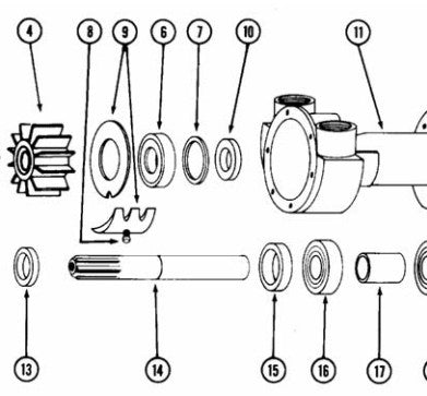 Jabco® 5857-0000 Shaft for 3380-0001 / 5850-0001 Self-Priming Pumps | woodlineparts.com