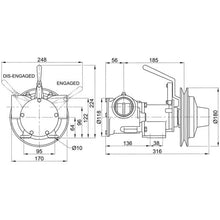 Load image into Gallery viewer, Jabsco® 51270-2011 Bronze Manual Clutch Bilge Pump 2.00" BSP Ports Neoprene | woodlineparts.com