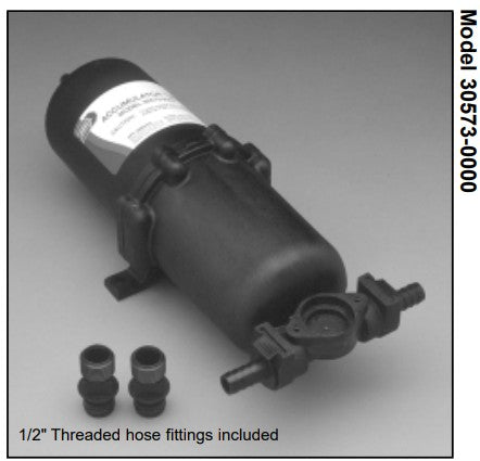 Jabsco® 30573-0000 Accumulator Tank with 1/2" Barbed & Threaded Fittings | woodlineparts.com