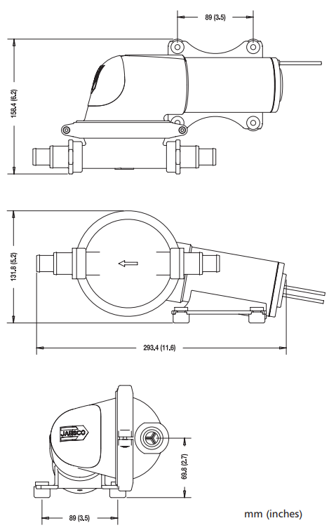 Jabsco® 50880-1000 Shower Drain & Bilge Pump (12V)