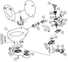 Load image into Gallery viewer, Jabsco Twist n Lock Manual Toilet Exploded View | woodlineparts.com
