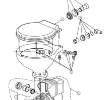 Load image into Gallery viewer, Johnson SPX AquaT Silent Electric Marine  Toilet | woodlineparts.com