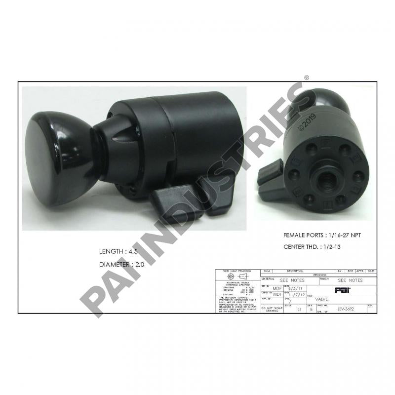 PAI LSV-3692 MACK 20QE398 TRANSMISSION SELECTOR VALVE (20QE3134, 25156647)