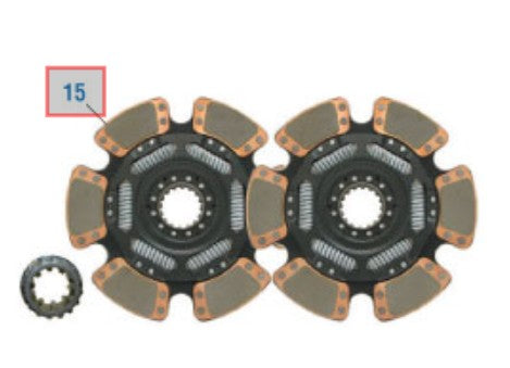 PAI EM97160-100 DANA 128607 CLUTCH DISC KIT (15-1/2") (2.00" X 10 SPLINE)
