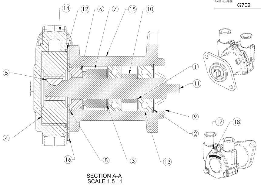 Sherwood® 24524 Housing for G702 Rubber Impeller Pump
