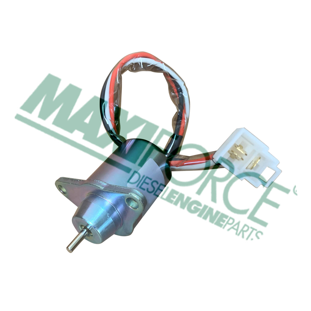 MaxiForce® Yanmar® 119653-77950 Solenoid, Fuel Stop, 12V, 70mm-84mm Series | woodlineparts.com