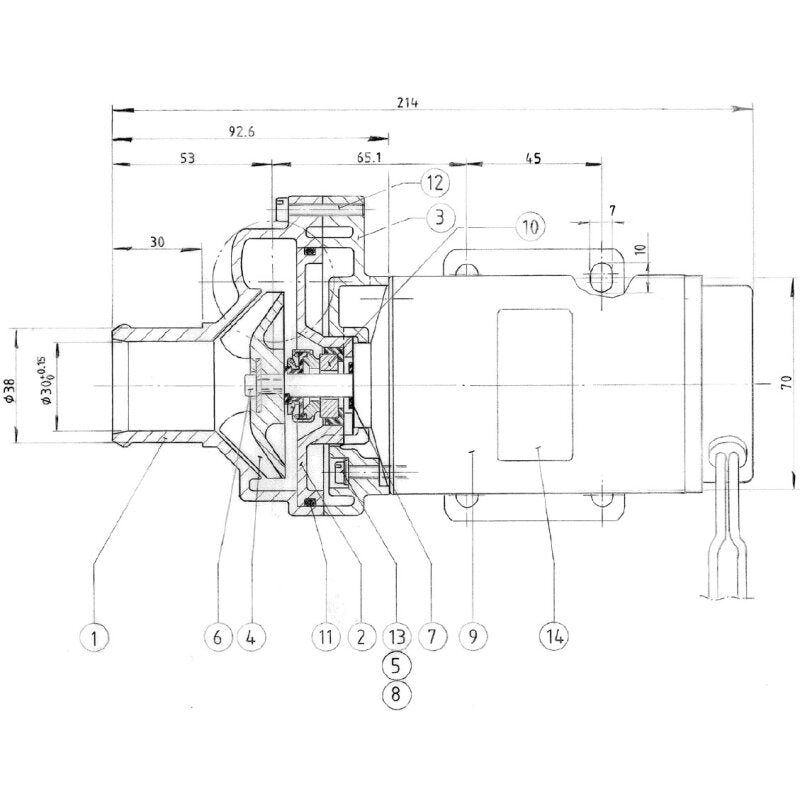 Johnson® 10-24190-2 C090P5-1 Centrifugal Circulation Pump & Motor (24V) | woodlineparts.com