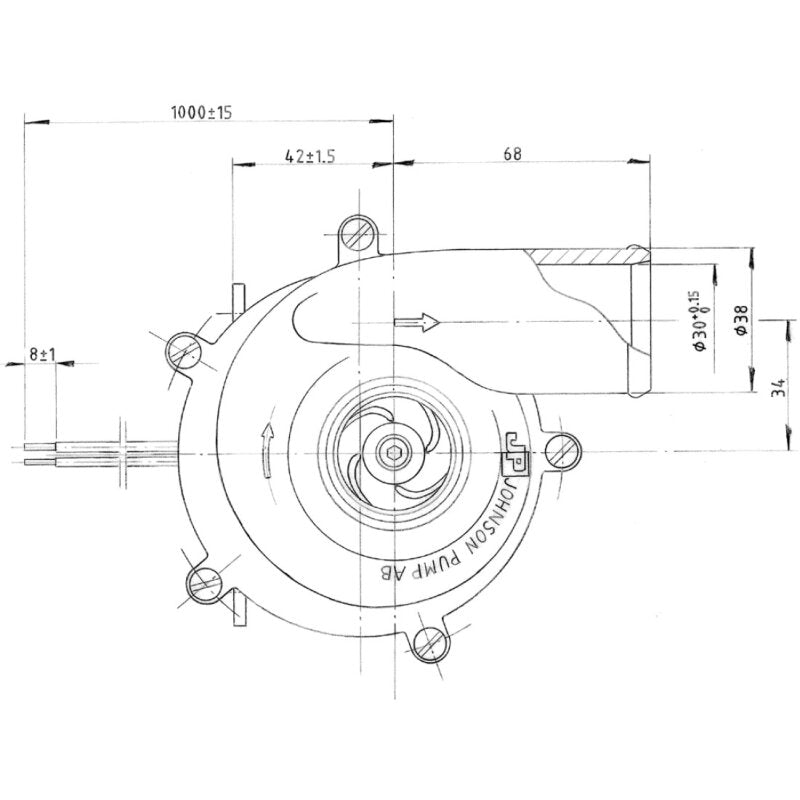 Johnson® 10-24190-2 C090P5-1 Centrifugal Circulation Pump & Motor (24V) | woodlineparts.com