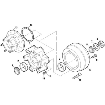 PACK OF 10 PAI HSS-5711 MACK 4333-1541406R SHOULDER DISC WHEEL STUD (USA)