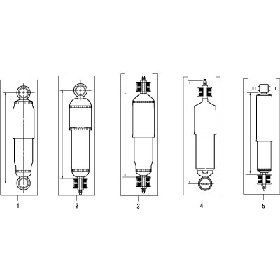 PAI 755165 OEM HENDRICKSON S-23316 TRAILER SHOCK ABSORBER (USA)