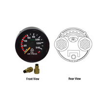 Charger l&#39;image dans la galerie, PAI 803461 MACK 7MT261M AIR GAUGE (MECHANICAL) (DUAL) (CHROME) (OEM)
