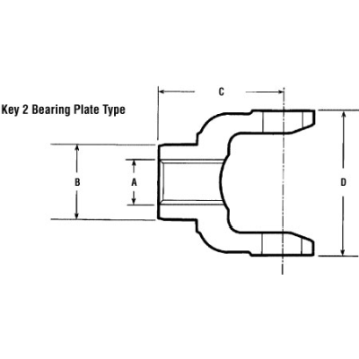PAI BCY-7199 MACK / DANA 6.5-4-1891 BEARING PLATE DRIVE YOKE (1810)