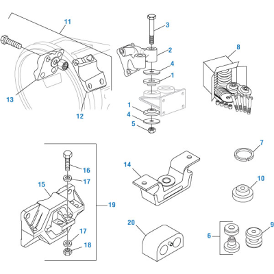 PAI 803975 MACK 20QL47AM REAR ENGINE MOUNT (CH / CV / CX / CL)