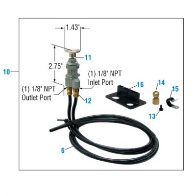 PAI 803719 MACK 800-6222077001 SEAT HEIGHT CONTROL VALVE KIT (USA)