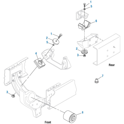 PAI 403932 NAVISTAR 1664728C1 REAR ENGINE MOUNT